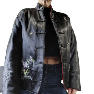 Japanese Jacket Black Embroidered Size M RING designed in Tokyo